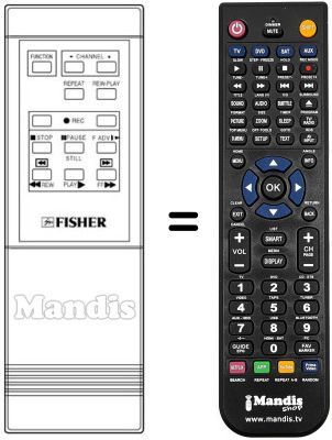 Comandament a dist&agrave;ncia equivalent Fisher FVH-P 1KV
