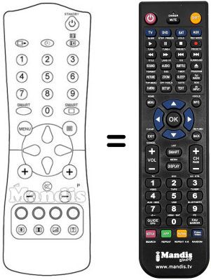 Comandament a distància equivalent PYE 14 PT 1565 Comandament a distància equivalent PYE 14 PT 1565