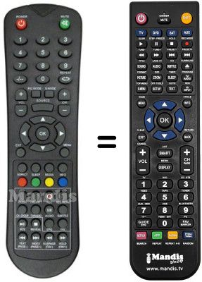 Comandament a distància equivalent ASANO 19 DF 2001