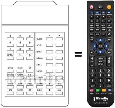 Comandament a distància equivalent 210 1001-10