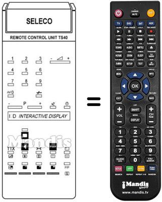 Comandament a distància equivalent Naonis 21 SS 653 S