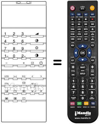 Comandament a dist&agrave;ncia equivalent 30 M