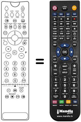 Comandament a distància equivalent PYE 32 PF 9964 Comandament a distància equivalent PYE 32 PF 9964