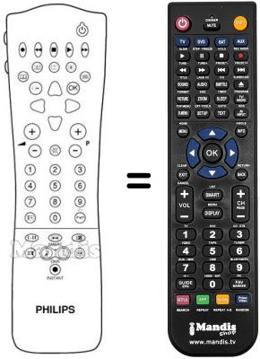 Comandament a distància equivalent PYE 32 PW 8504 / 12 Comandament a distància equivalent PYE 32 PW 8504 / 12