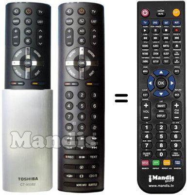 Comandament a dist&agrave;ncia equivalent Toshiba 32 UL 863