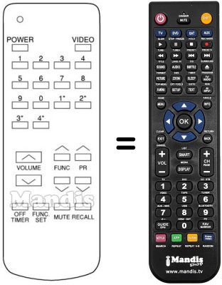 Comandament a dist&agrave;ncia equivalent 37SYCE-5