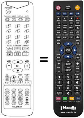 Comandament a distància equivalent 3F14-00048-140