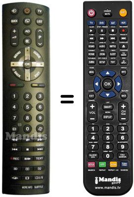 Comandament a dist&agrave;ncia equivalent Toshiba 42 YL 863