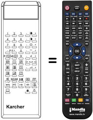Comandament a distància equivalent 4328 Comandament a distància equivalent 4328