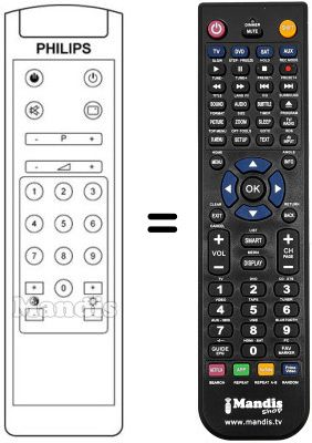 Comandament a distància equivalent PYE 52 ZZ 3533 Comandament a distància equivalent PYE 52 ZZ 3533