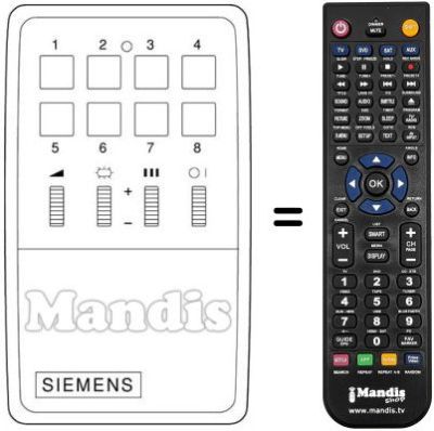 Comandament a distància equivalent 742573
