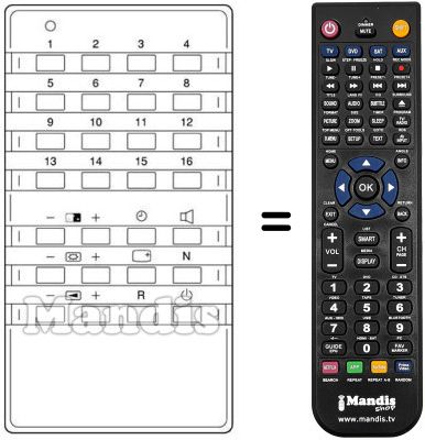 Comandament a distància equivalent 86040