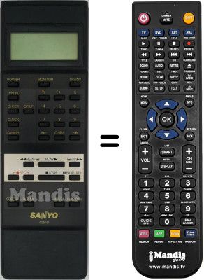 Comandament a dist&agrave;ncia equivalent A05141 LCD