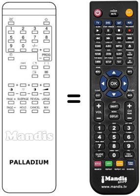 Comandament a distància equivalent Neckermann CTV 330 / 930
