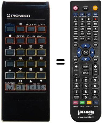 Comandament a distància equivalent Pioneer DECODER BR-82 B (CABLE TV)