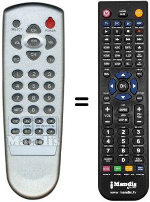 Comandament a distància equivalent Sliding ST-1703W