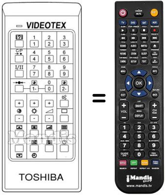Comandament a dist&agrave;ncia equivalent CT-983