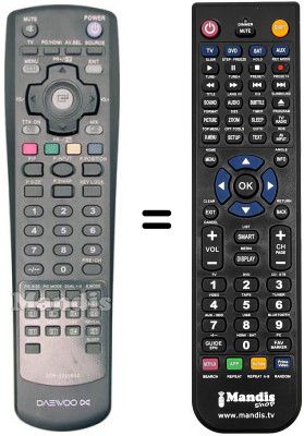 Comandament a distància equivalent Daewoo DDR 2020 B02 Comandament a distància equivalent Daewoo DDR 2020 B02