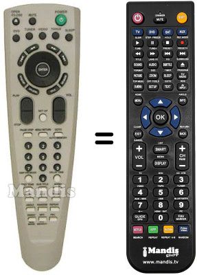 Comandament a distància equivalent Daewoo DHCX 100 E Comandament a distància equivalent Daewoo DHCX 100 E