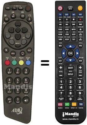 Comandament a dist&agrave;ncia equivalent Adb DIGITALE TERRESTRE