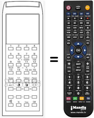 Comandament a distància equivalent RC 43