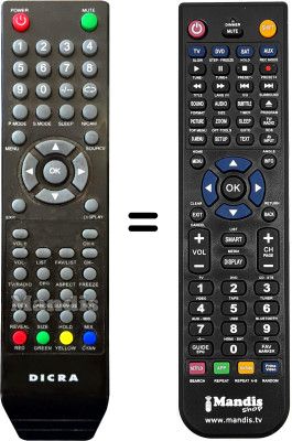 Comandament a distància equivalent DICRA TVLCD 022 EL