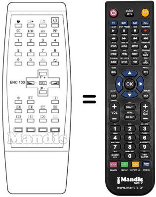 Comandament a dist&agrave;ncia equivalent ERC 103