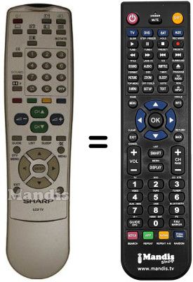 Comandament a distància equivalent Sharp LC-22AD1E