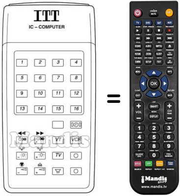 Comandament a distància equivalent IFB 14 S