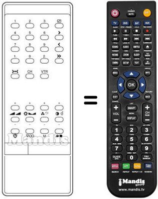 Comandament a dist&agrave;ncia equivalent INFRARED 1030S