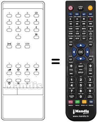 Comandament a dist&agrave;ncia equivalent INFRARED 1060