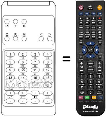 Comandament a dist&agrave;ncia equivalent INFRARED 16 / 32 TRS