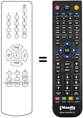Comandament a distància equivalent Audiosonic KT 8345