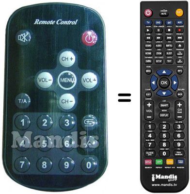 Comandament a distància equivalent Amstrad LCT 1044