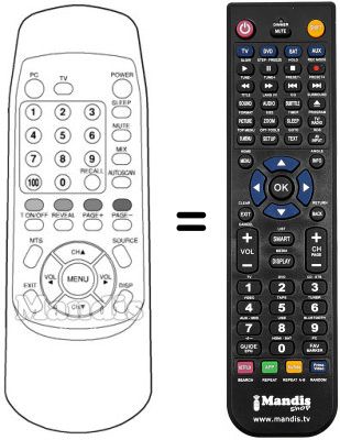 Comandament a dist&agrave;ncia equivalent RELISYS LT 30 C