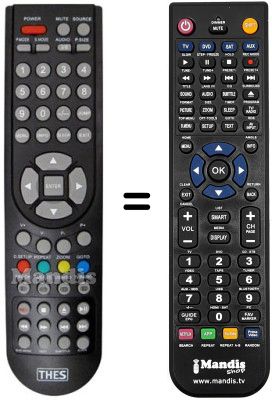 Comandament a distància equivalent DIKOM M91