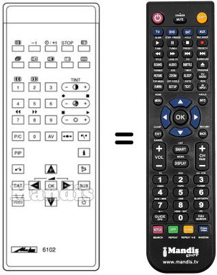 Comandament a distància equivalent MECATRON 6102