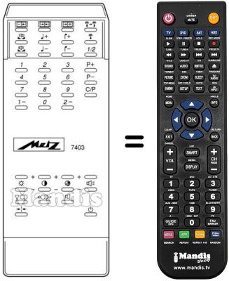 Comandament a distància equivalent MECATRON 7403