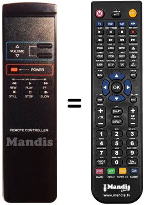 Comandament a distància equivalent Audiosonic MV 2500