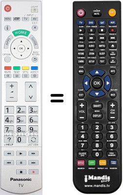 Comandament a distància equivalent Panasonic TX-L55DT60E Comandament a distància equivalent Panasonic TX-L55DT60E