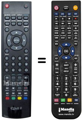 Comandament a dist&agrave;ncia equivalent Q.BELL QBT 24 DB