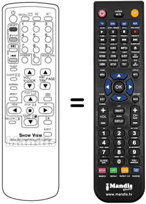 Comandament a distància equivalent Daewoo 21F1T2