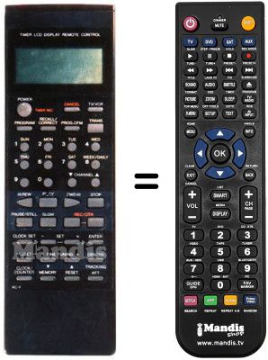 Comandament a dist&agrave;ncia equivalent RC-F