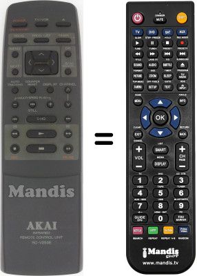 Comandament a dist&agrave;ncia equivalent RC-V250E