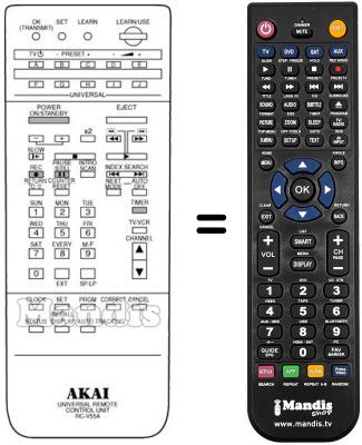 Comandament a dist&agrave;ncia equivalent RC-V55A