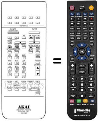 Comandament a dist&agrave;ncia equivalent RC-V74A