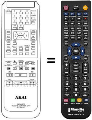 Comandament a dist&agrave;ncia equivalent RC-W201E