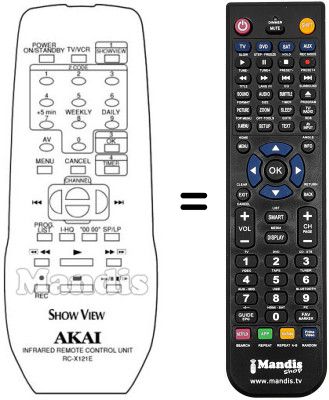 Comandament a dist&agrave;ncia equivalent RC-X121E