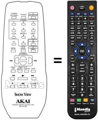 Comandament a dist&agrave;ncia equivalent RC-X176E
