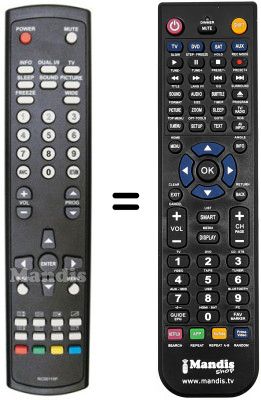 Comandament a dist&agrave;ncia equivalent Q.BELL QB 37 F-T